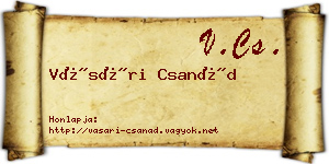 Vásári Csanád névjegykártya